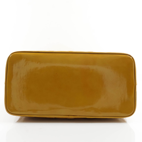 Auth Chanel Hand Bag Enamel Yellow #26809C46 - Picture 6 of 15